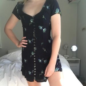 Urban Outfitters Short Sleeve Button Down Dress